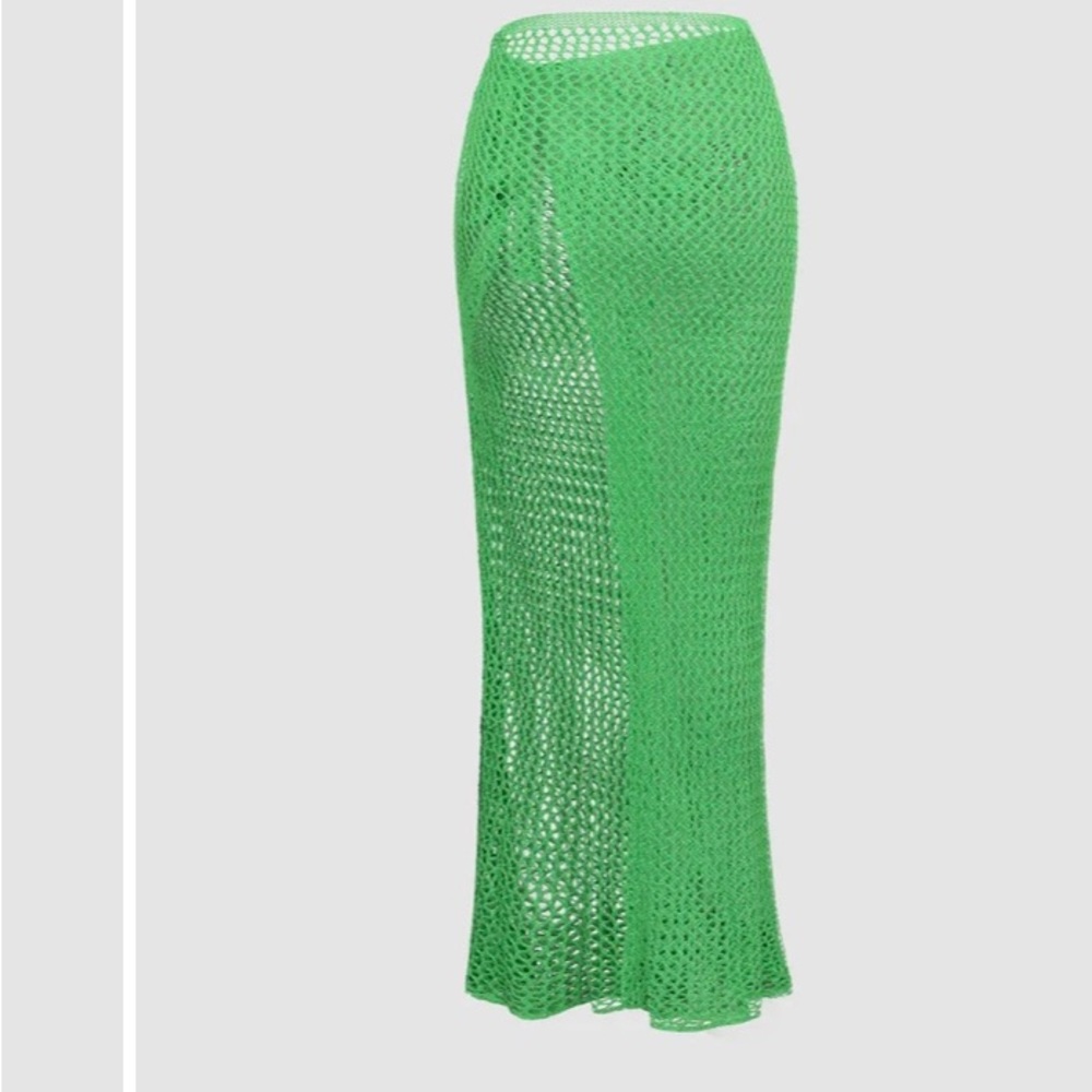 Brand new Green knit cover up skirt